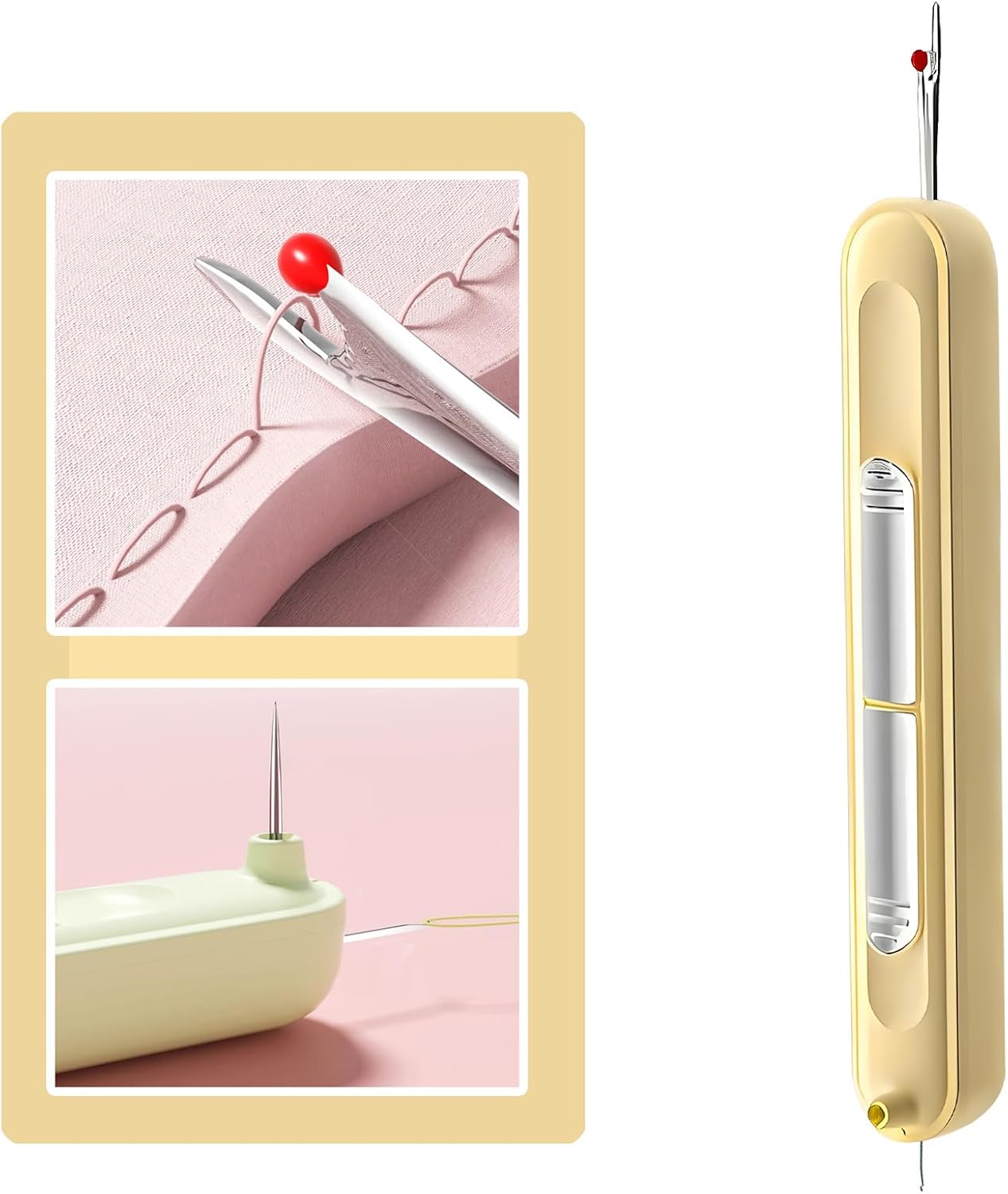 2-in-1 Needle Threader & Seam Ripper Tool